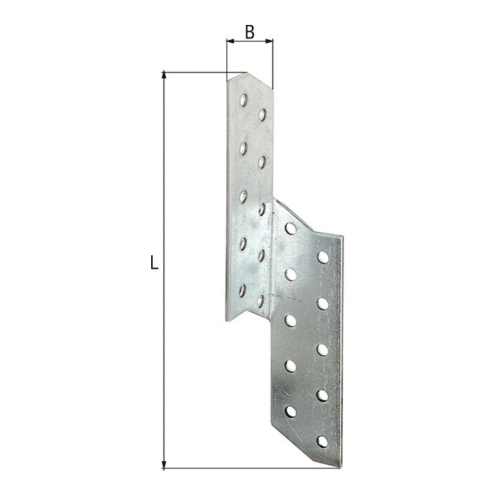 Ancrage de chevron ETA-08/0170 L/R 210x32x2mm GAH