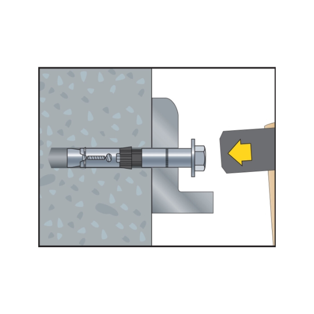 CELO ancre lourde SLA S 24-165/50 M16, boulon à tête hexagonale, zingué