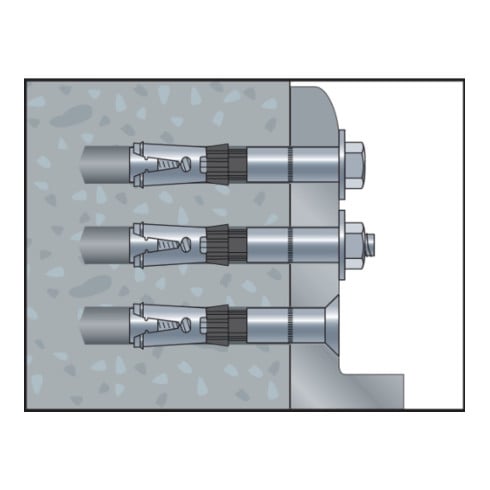CELO ancre lourde SLA S 24-165/50 M16, boulon à tête hexagonale, zingué