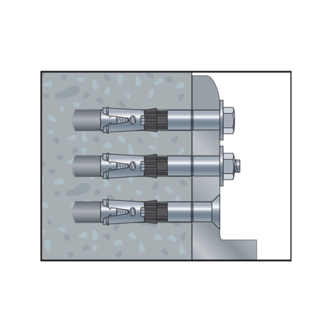CELO ancre lourde SLA S 24-165/50 M16, boulon à tête hexagonale, zingué