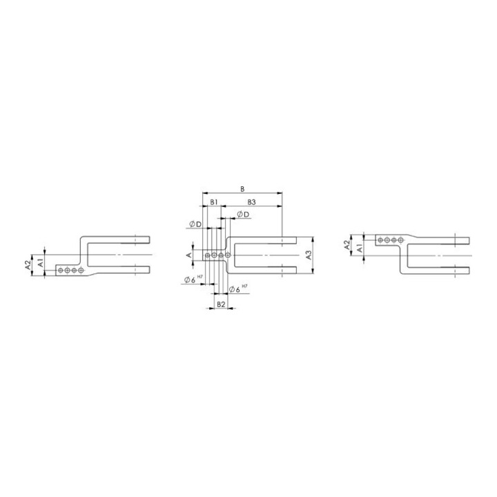 Andreas Maier Bras de serrage Gr. 40 droit Serre-joint pneumatique