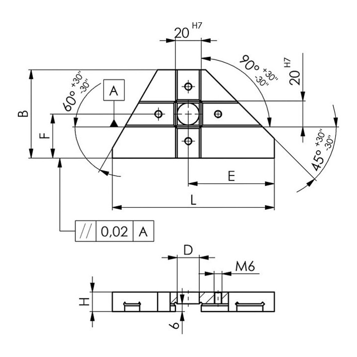 Andreas Maier Butée d'angle 6353-125 précision, trempé à la surface