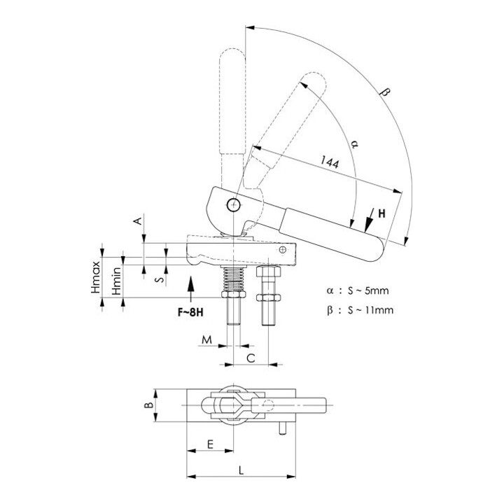 ANDREAS MAIER Exzenterspanner telspannung 6610-2