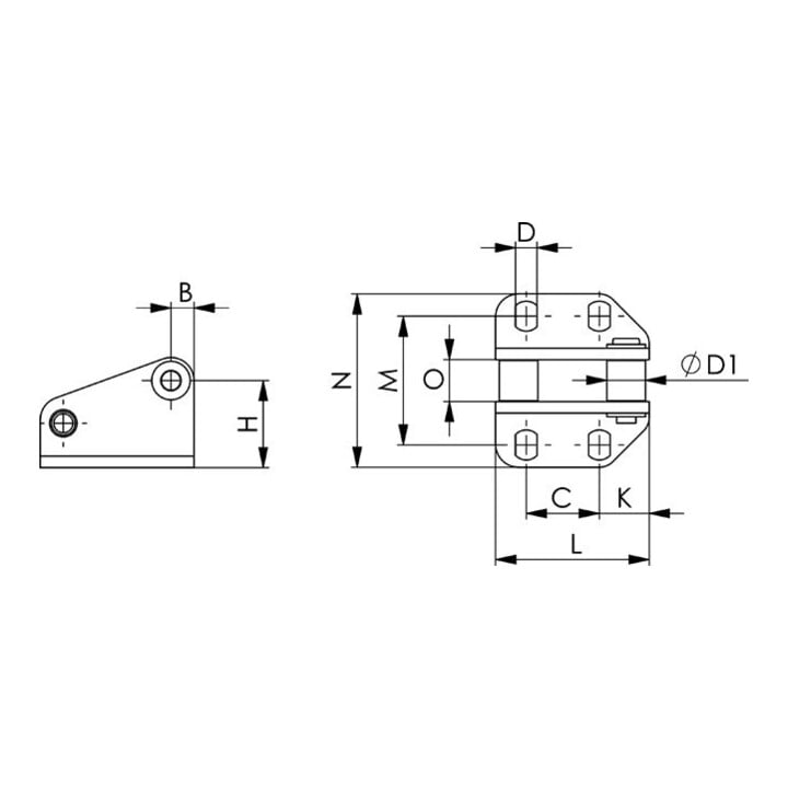 Andreas Maier Gegenhalter 6847GNI Gr.1 Edelstahl