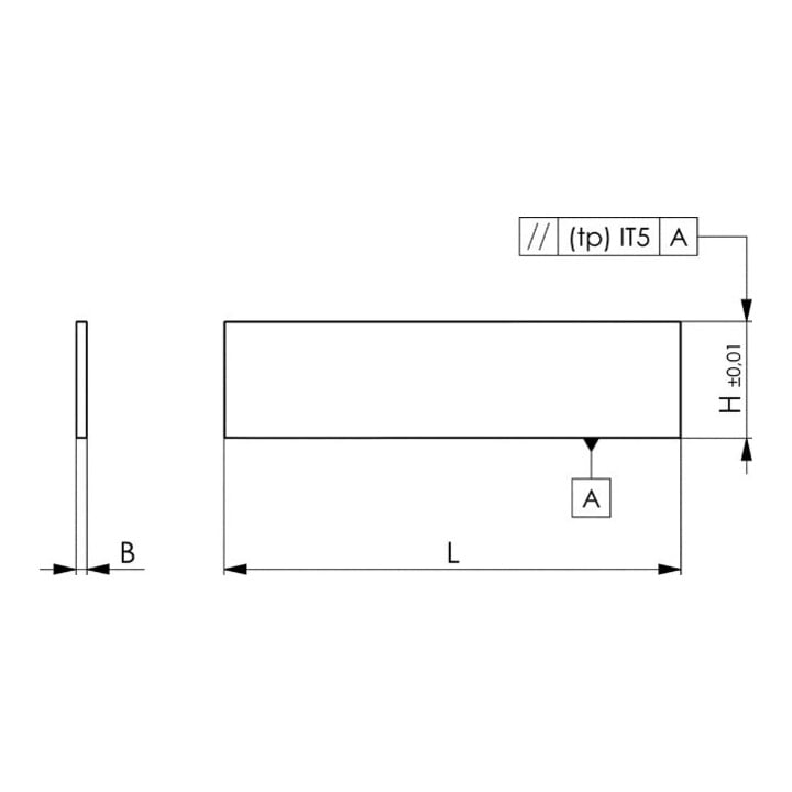 ANDREAS MAIER Paire de cales parallèles 6349PV 3 x 33 x 125