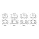 Andreas Maier Pied d'angle 6843NI acier inoxydable inox Gr. 2