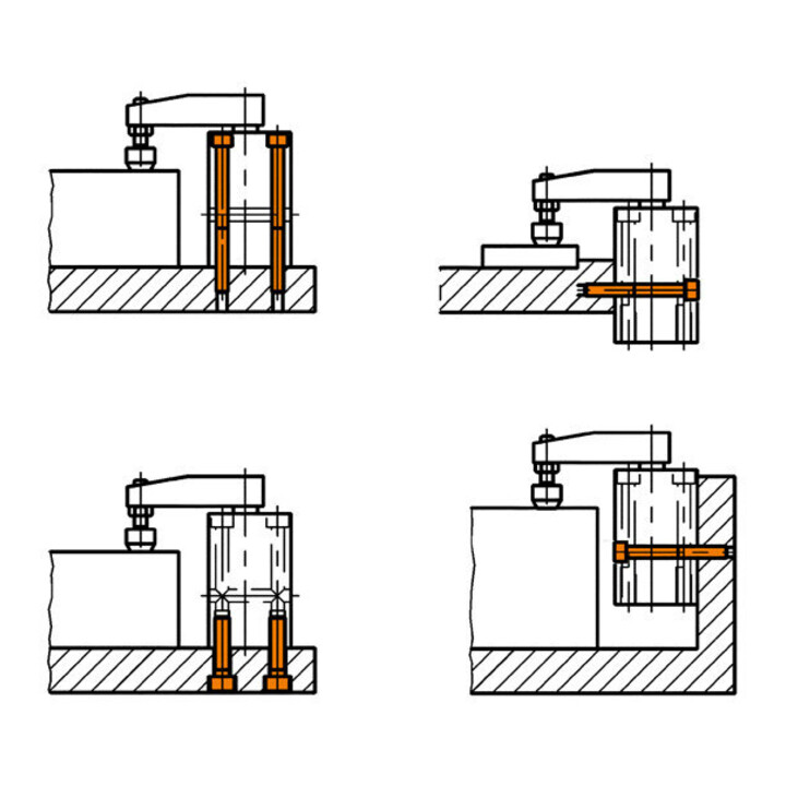 ANDREAS MAIER Pneuma. Serre-joint pivotant version bloc Taille 63