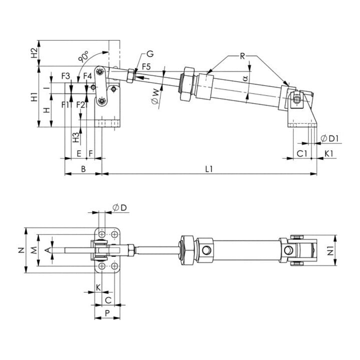 Andreas Maier Pneumatikspanner 6825CE Gr. 0 schwerer Pneumatikspanner