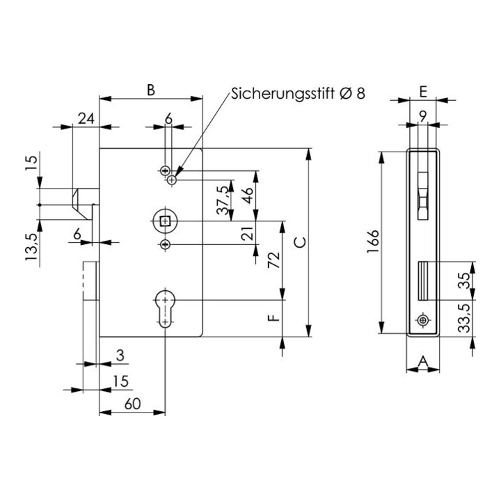 Andreas Maier Schiebetor-Schlosskasten 140SNIG V2A VA