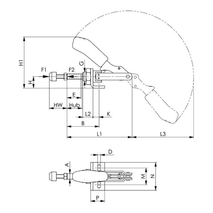 Andreas Maier Schubstangenspanner 6841NI Gr. 3 Edelstahl