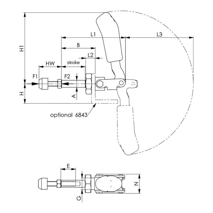 Andreas Maier Schubstangenspanner Gr.3 6844NI Edelstahl