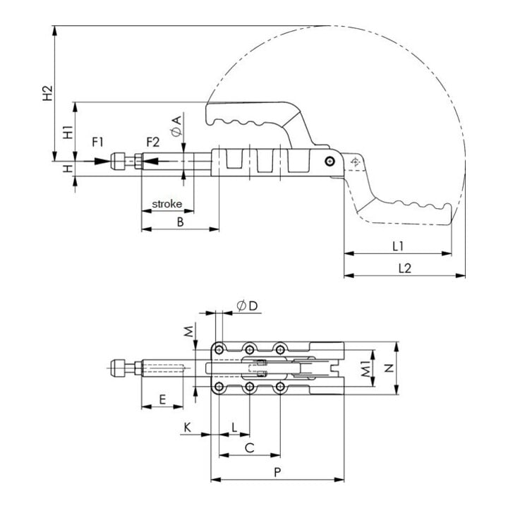 ANDREAS MAIER Schwerer Schubstangenspanner 6842PK Gr. 5