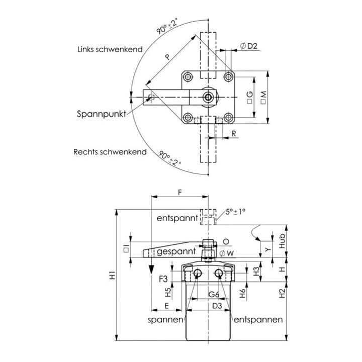 Andreas Maier Serre-joint pivotant pneumatique version bride Gr. 32