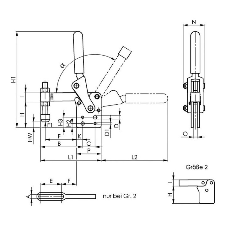Andreas Maier Serre-joint vertical lourd 6812P Taille 6
