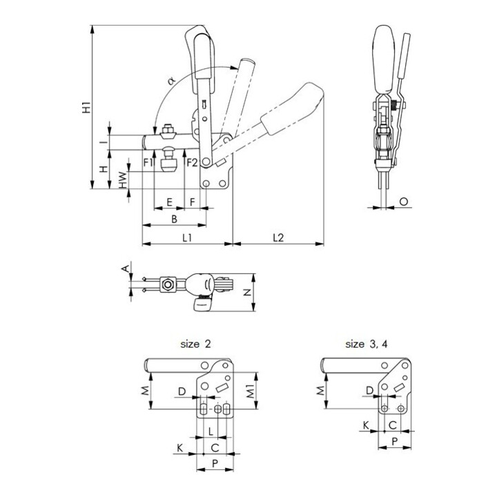 Andreas Maier Serre-joint vertical verrouillage de sécurité taille 3