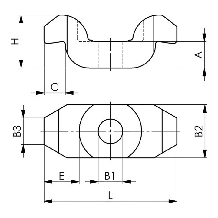 Andreas Maier Spanijzer 6317-18X100 dubbel gebogen gelakt