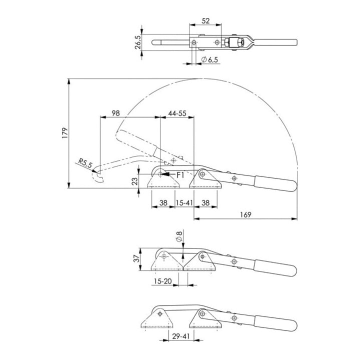 Andreas Maier Tendeur de fermeture Gr.3 6847 acier inoxydable