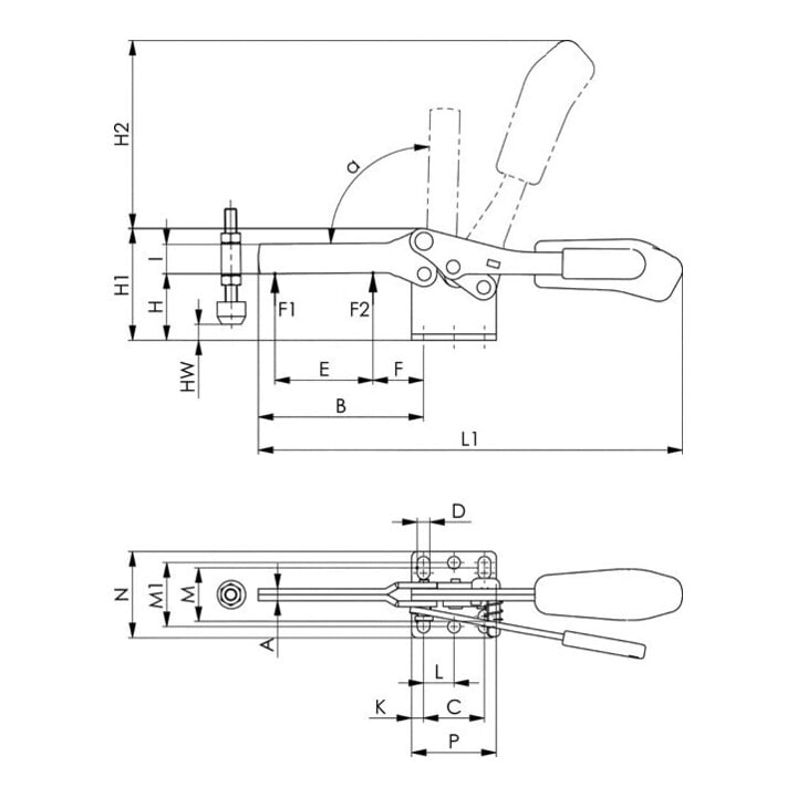 Andreas Maier Tendeur horizontal avec verrouillage de sécurité Taille 4