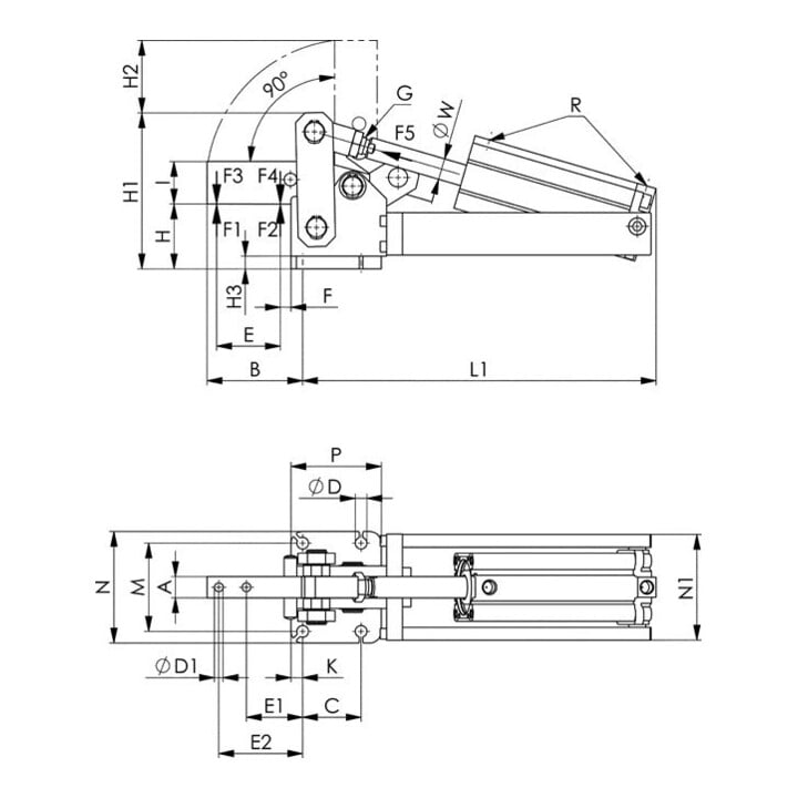 ANDREAS MAIER Tendeur pneumatique 6825A-4 type lourd