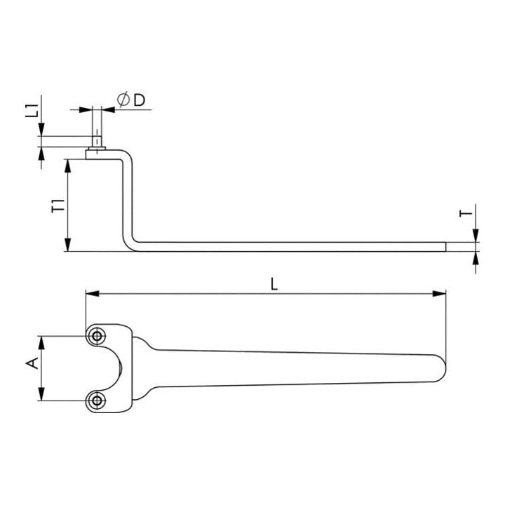 Andreas Maier Tourne-écrou à deux trous 18 x 3 mm DIN 3116 C