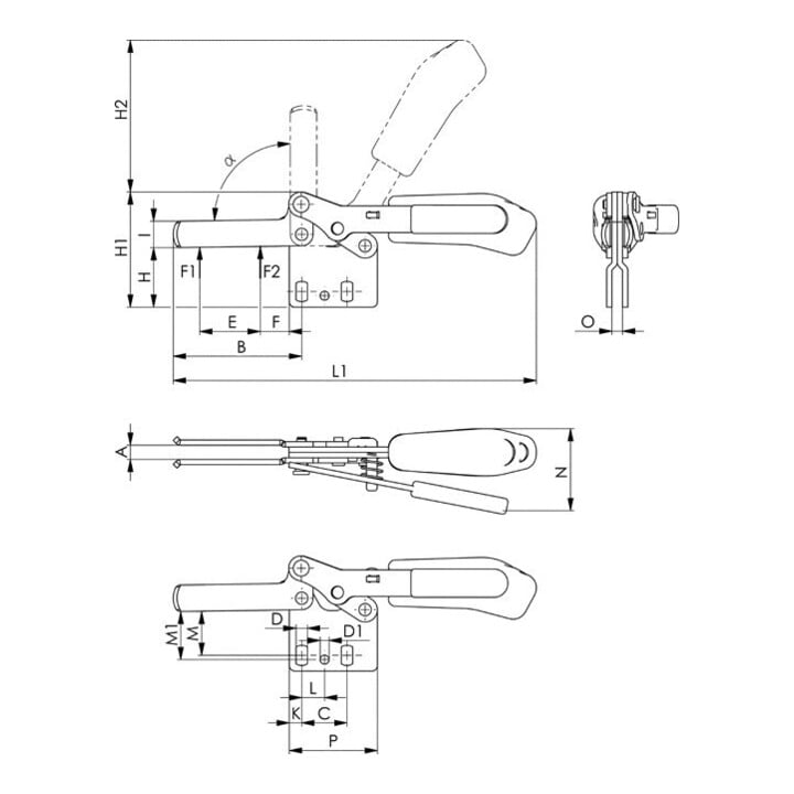 Andreas Maier Waagrechtspanner Sicherheitsverriegelung Gr. 3 schwarz