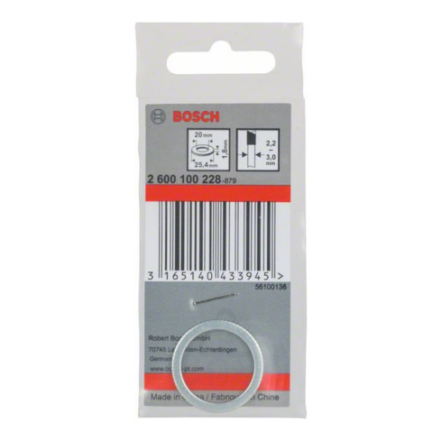 Bosch Anello di riduzione per lame circolari, 25,4x20x1,8mm