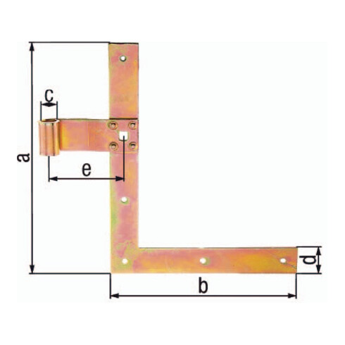 Angle de fenêtreb.L.250 x 200mm B.30mm S.3mm S.3mm STA galv.yellow galv.R ger.