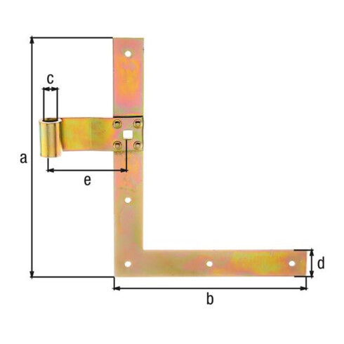 Angle de fenêtreb.L.250 x 200mm B.30mm S.3mm S.3mm STA galv.yellow galv.R ger.