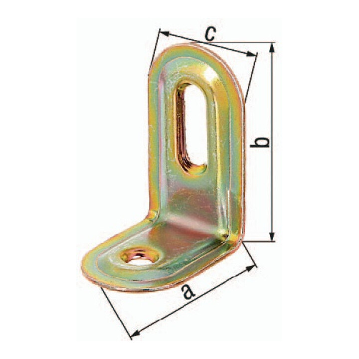 Angle de réglage L.28 x 40mm B.22mm S.1mm S.1mm STA galvanisé brut GAH