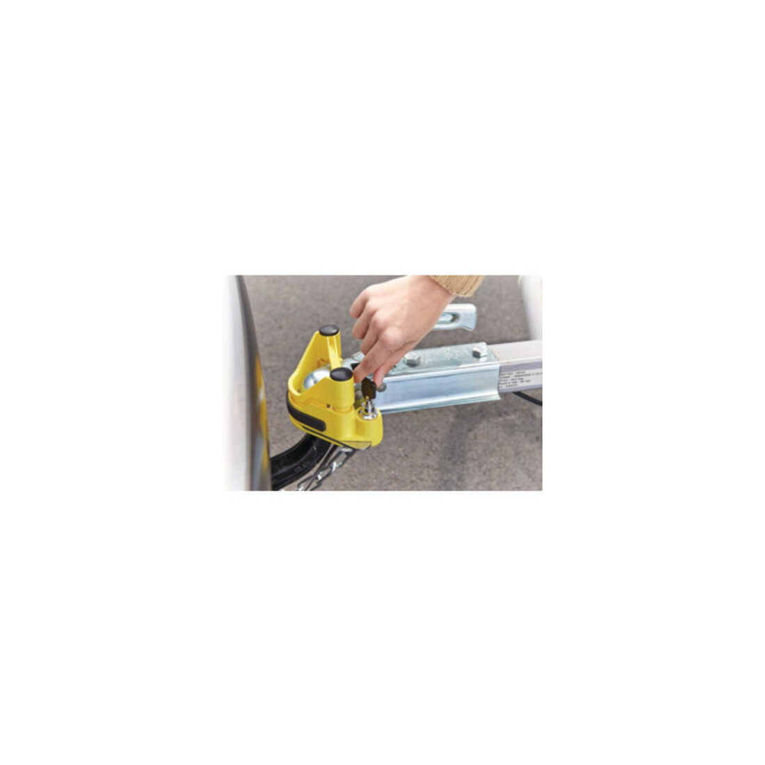 Anhänger-Diebstahlsicherung Stahl,pulv.L225xB200xH110mm SB Verpackung