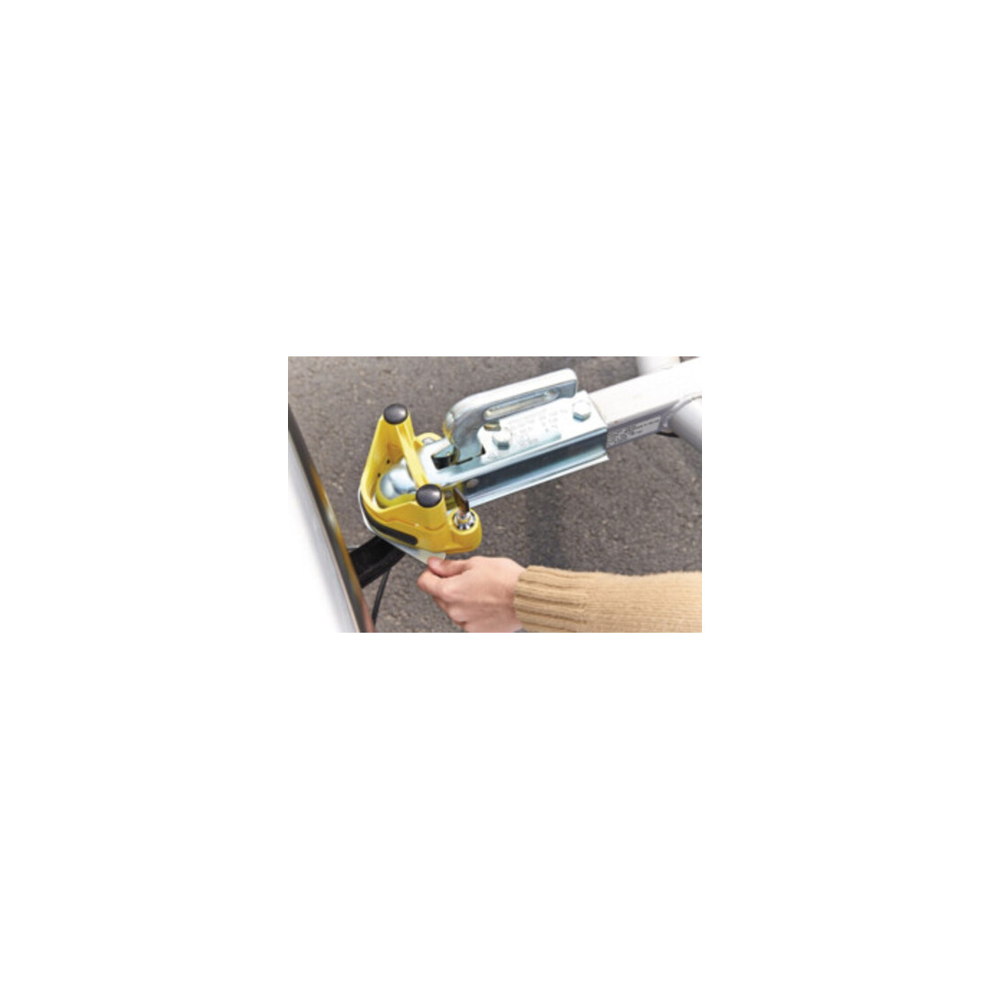 Anhänger-Diebstahlsicherung Stahl,pulv.L225xB200xH110mm SB Verpackung
