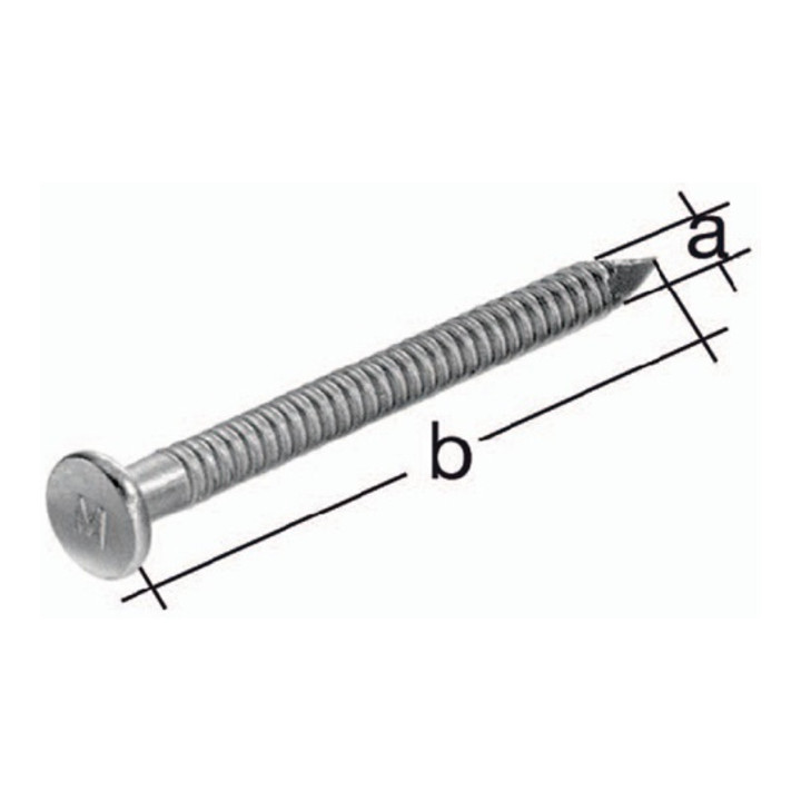 Ankernagel bauaufsichtlich zugelassen D.4,0x50mm Stahl roh verzinkt