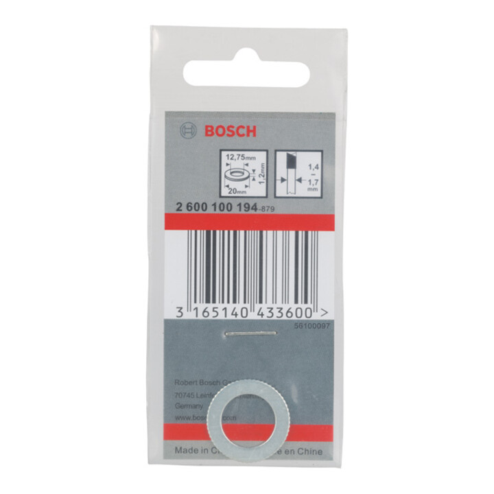 Anneau réducteur Bosch pour lames de scie circulaire 20 x 12,75 x 1,2 mm