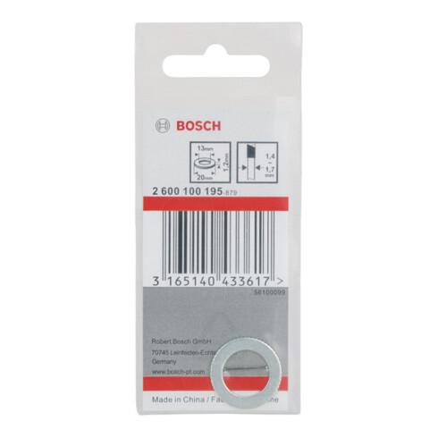 Anneau réducteur Bosch pour lames de scie circulaire 20 x 13 x 1,2 mm
