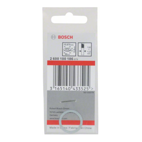 Anneau réducteur Bosch pour lames de scie circulaire 20 x 15.875 x 0,8 mm