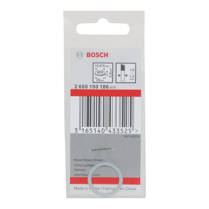 Anneau réducteur Bosch pour lames de scie circulaire 20 x 15.875 x 0,8 mm