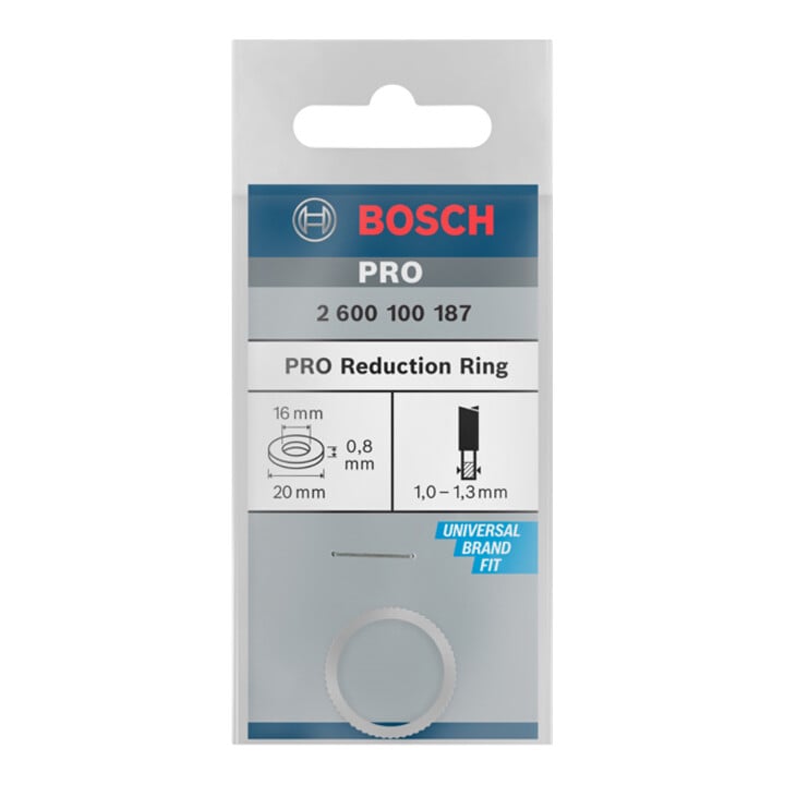 Anneau réducteur Bosch pour lames de scie circulaire 20 x 16 x 0,8 mm