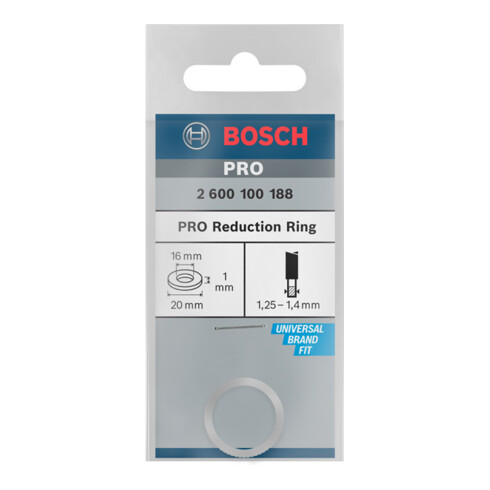 Anneau réducteur Bosch pour lames de scie circulaire 20 x 16 x 1 mm