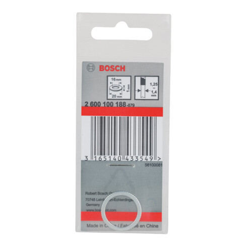 Anneau réducteur Bosch pour lames de scie circulaire 20 x 16 x 1 mm