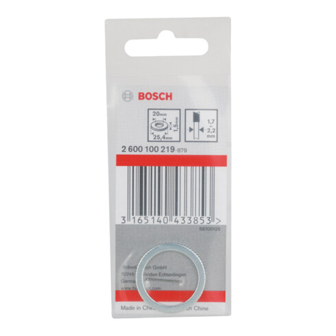 Anneau réducteur Bosch pour lames de scie circulaire 25,4 x 20 x 1,5 mm