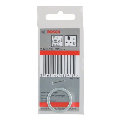 Anneau réducteur Bosch pour lames de scie circulaire 25,4 x 20 x 1,8 mm