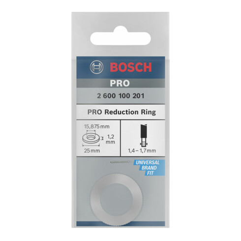 Anneau réducteur Bosch pour lames de scie circulaire 25 x 15.875 x 1,2 mm