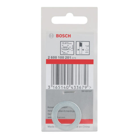Anneau réducteur Bosch pour lames de scie circulaire 25 x 15.875 x 1,2 mm