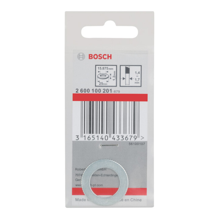 Anneau réducteur Bosch pour lames de scie circulaire 25 x 15.875 x 1,2 mm