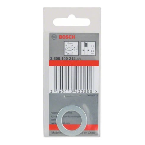 Anneau réducteur Bosch pour lames de scie circulaire 25 x 16 x 1,5 mm