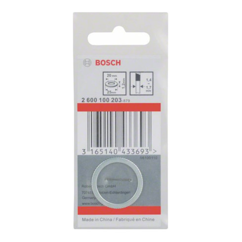Anneau réducteur Bosch pour lames de scie circulaire 25 x 20 x 1,2 mm
