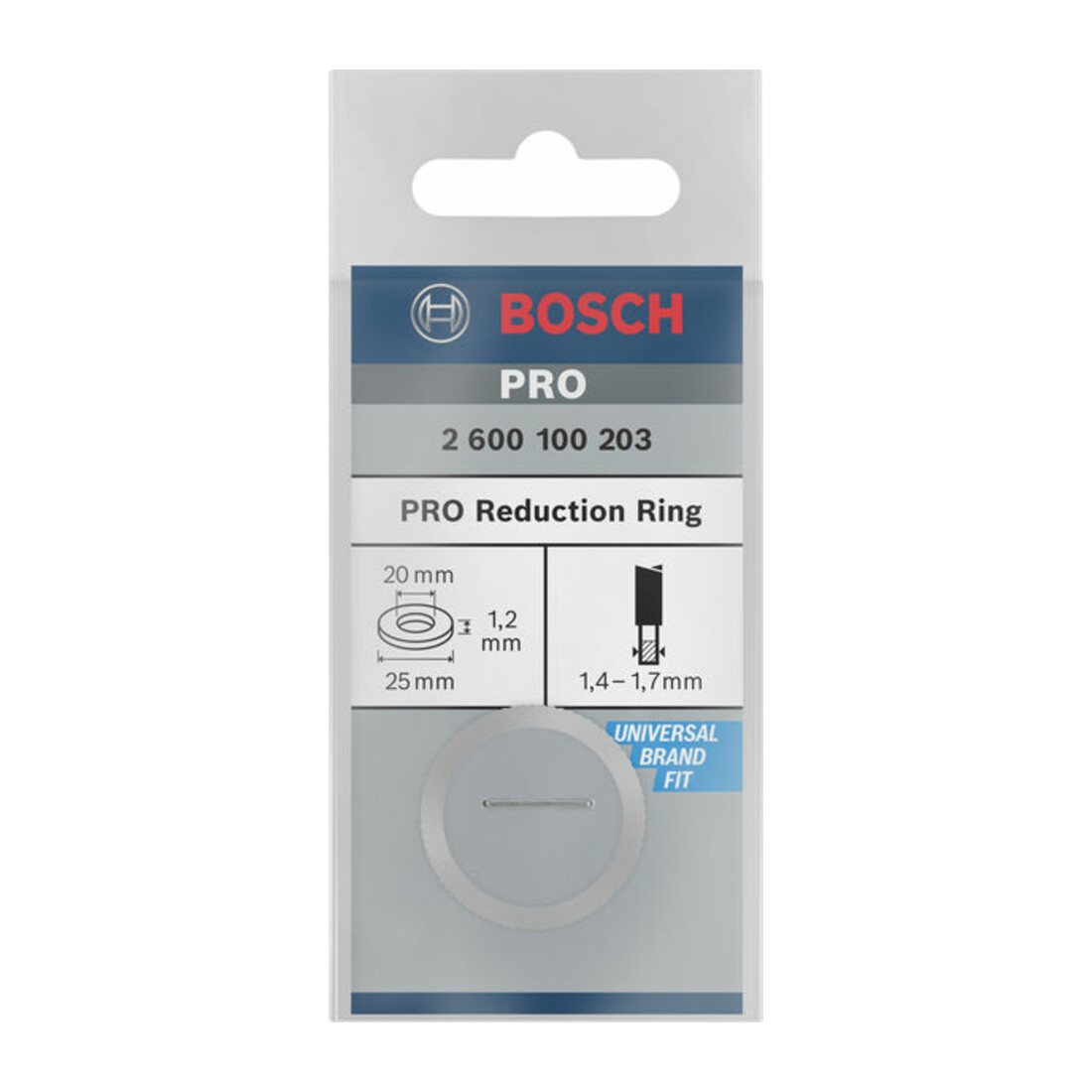 Anneau réducteur Bosch pour lames de scie circulaire 25 x 20 x 1,2 mm