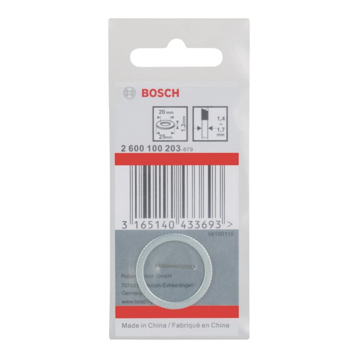 Anneau réducteur Bosch pour lames de scie circulaire 25 x 20 x 1,2 mm