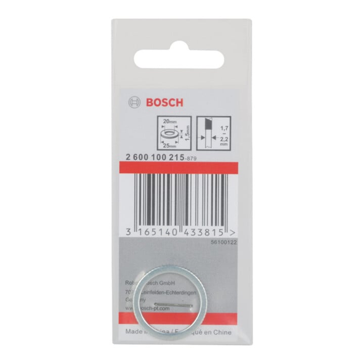Anneau réducteur Bosch pour lames de scie circulaire 25 x 20 x 1,5 mm