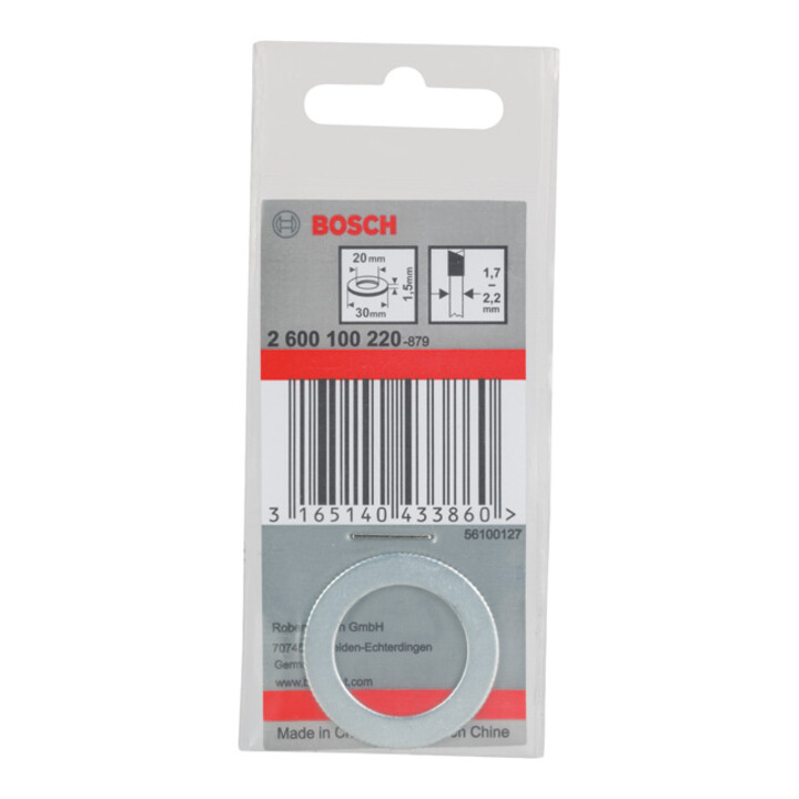 Anneau réducteur Bosch pour lames de scie circulaire 30 x 20 x 1,5 mm